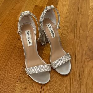 Steve Madden Sparkling Silver Heels